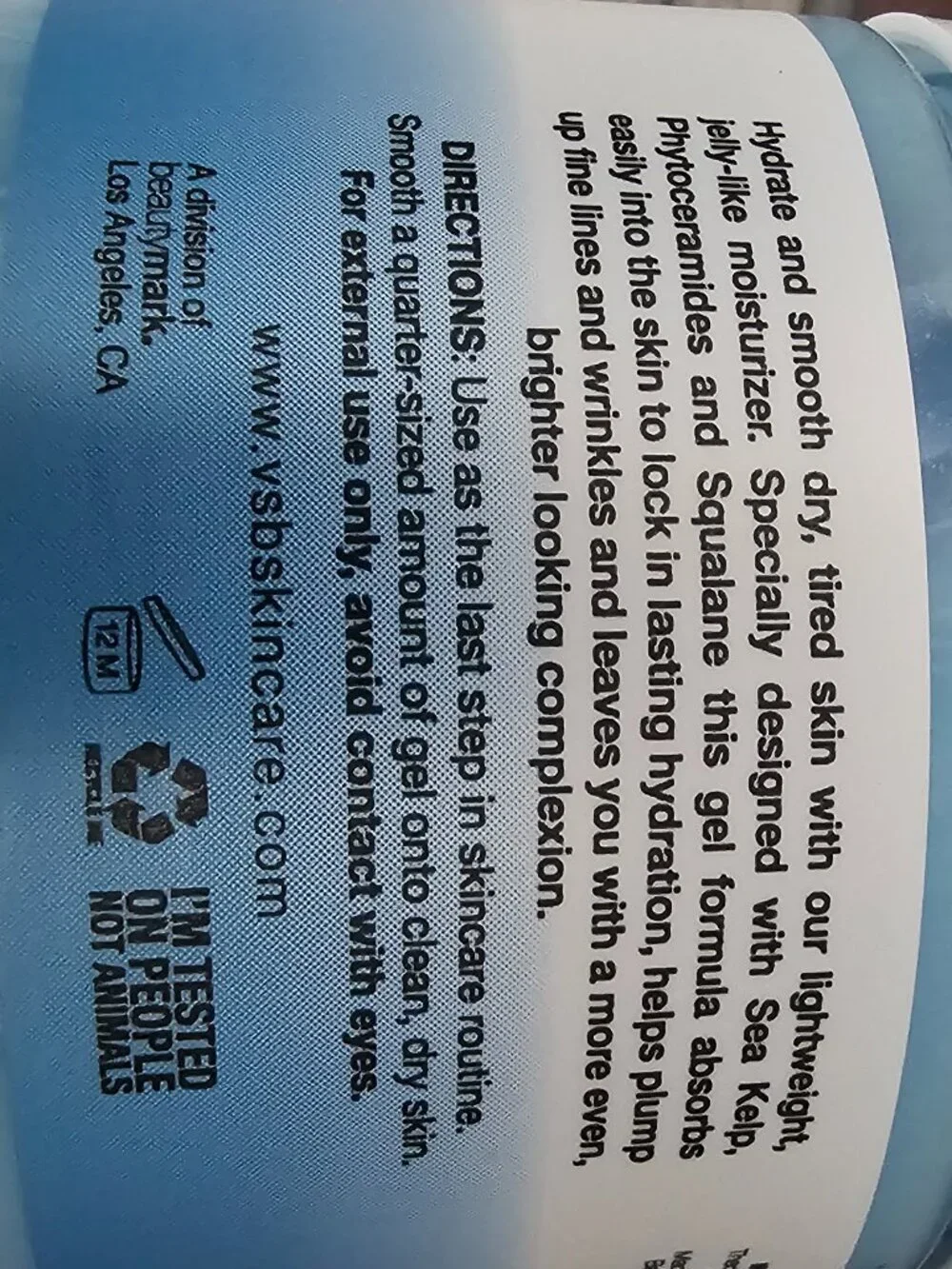 Vitamins and Sea Beauty squalane its brand